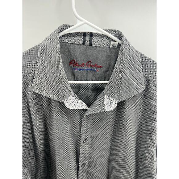 Robert Graham Modern American Blue White Gingham Tailored Fit Button-Down Sz 4XL - Picture 1 of 8